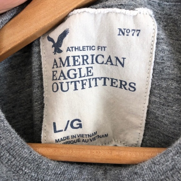 American Eagle Gray Mens Large T-Shirt AE39 - Picture 4 of 6